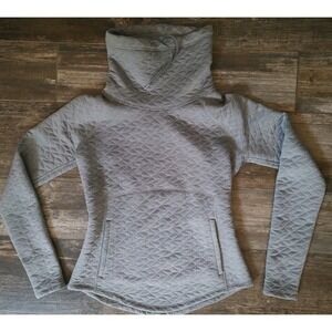 Marmot Sweater Small Gray Annie Quilted Turtleneck Pullover Sweatshirt Ladies